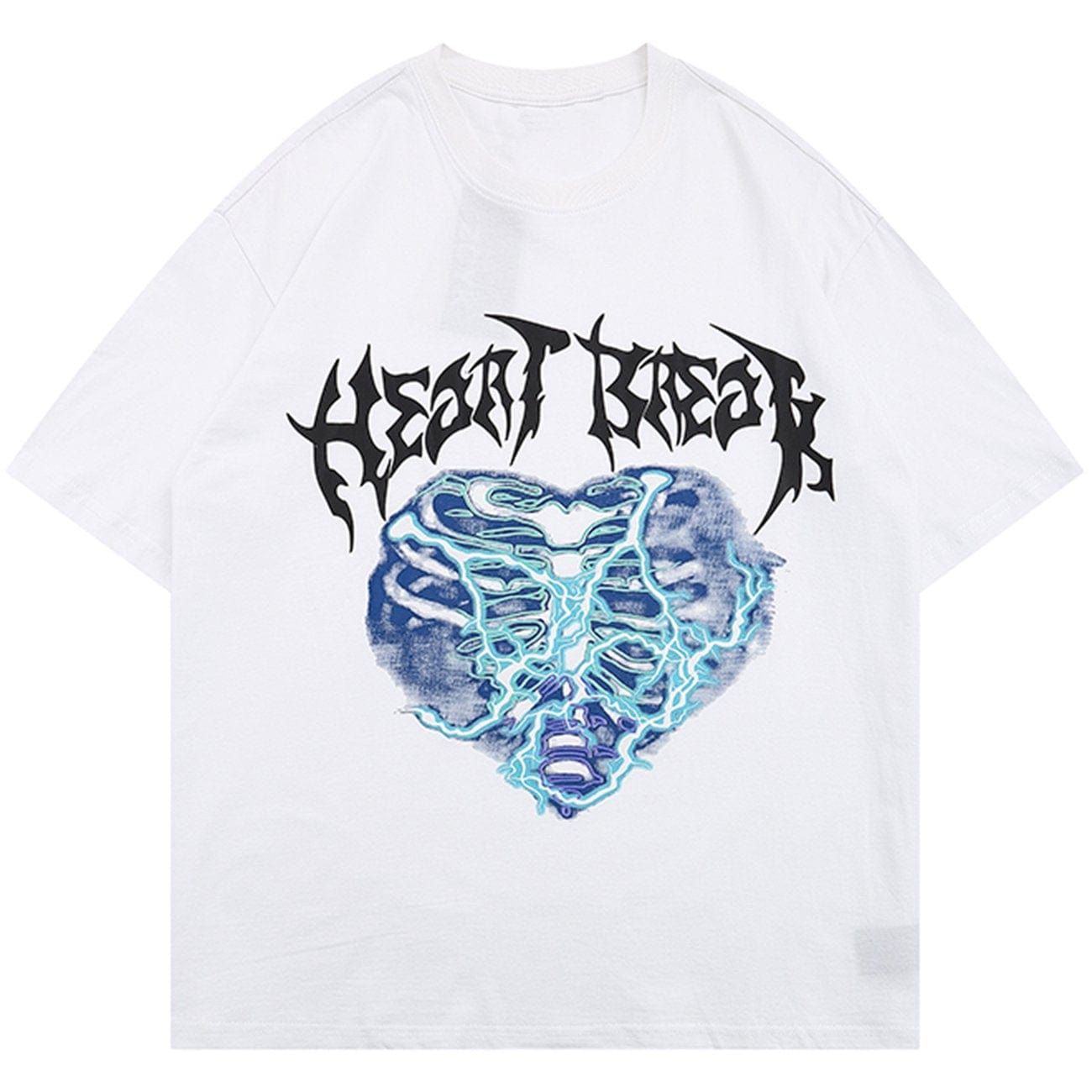 Lightning Skeleton Graphic T-Shirt sold by Yugen Theory product image thumbnail 3