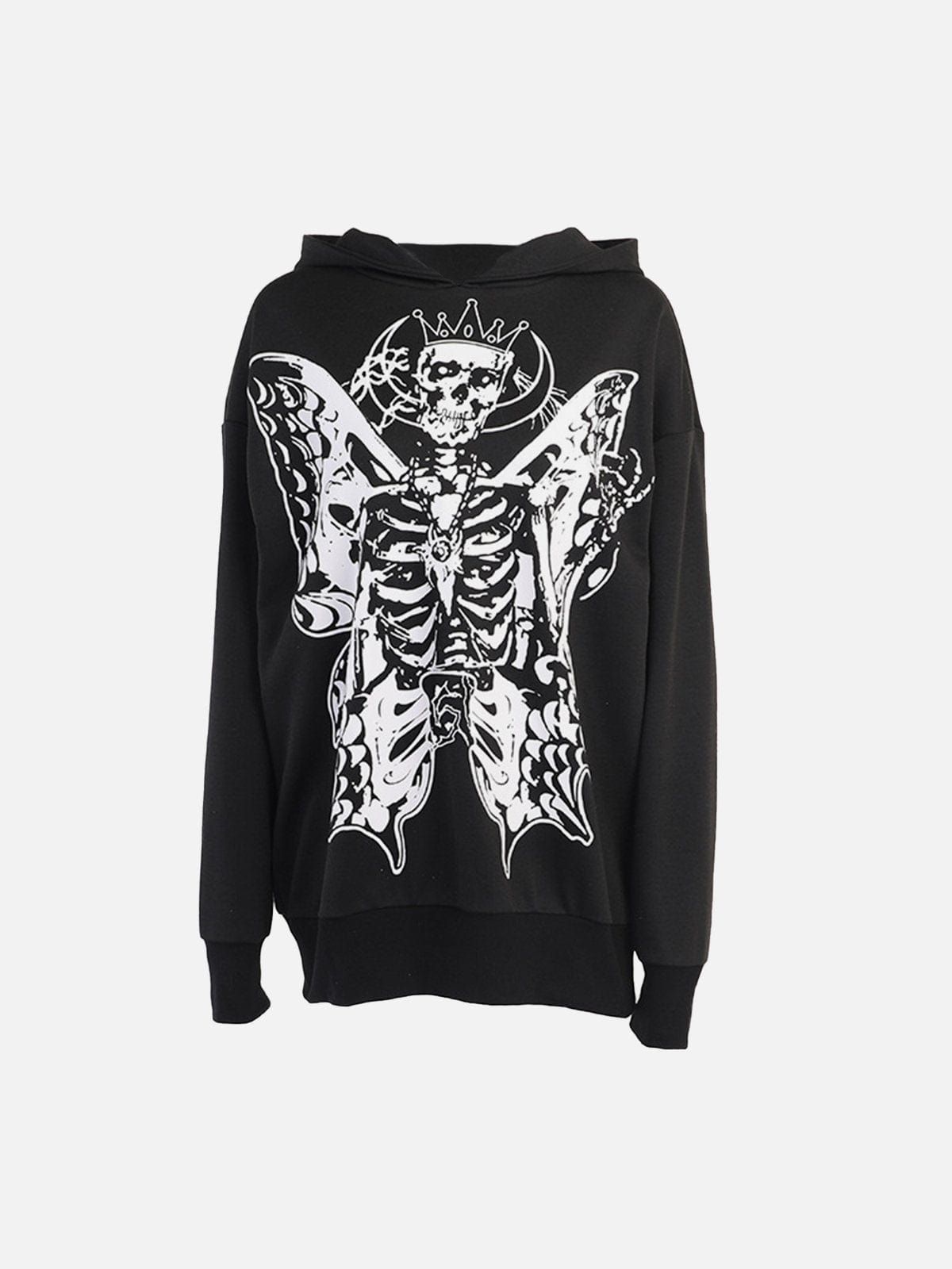 Skull Print Hoodie sold by Yugen Theory product image thumbnail 4