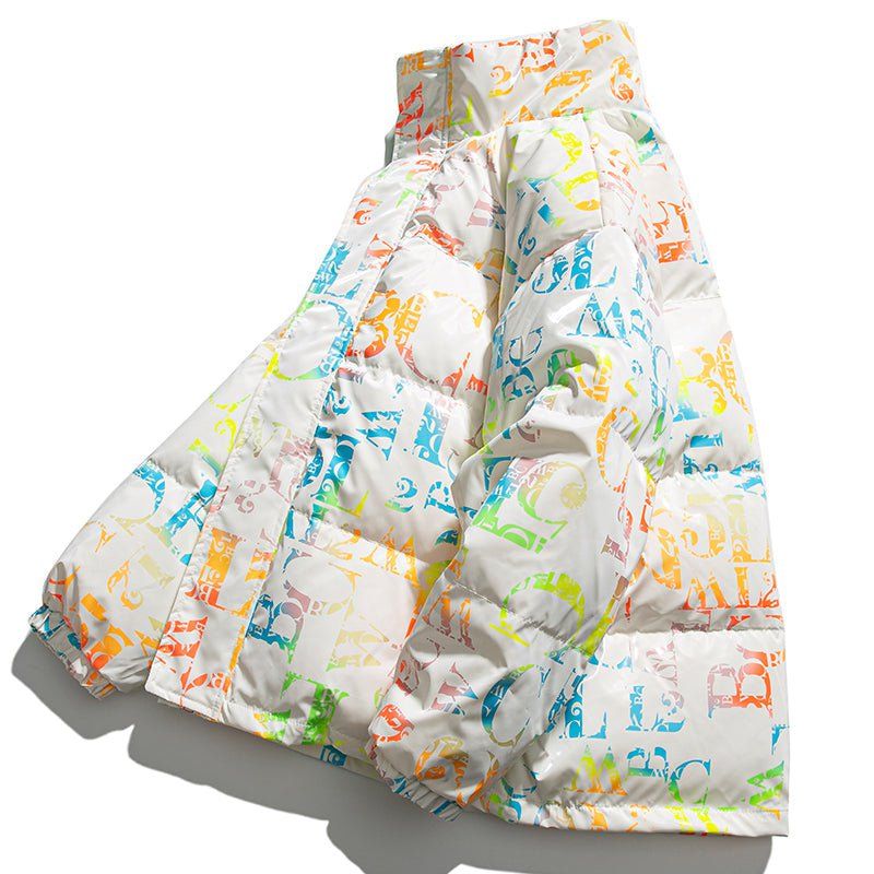 Puffer Winter Coat Colorful Letter sold by Yugen Theory product image thumbnail 5