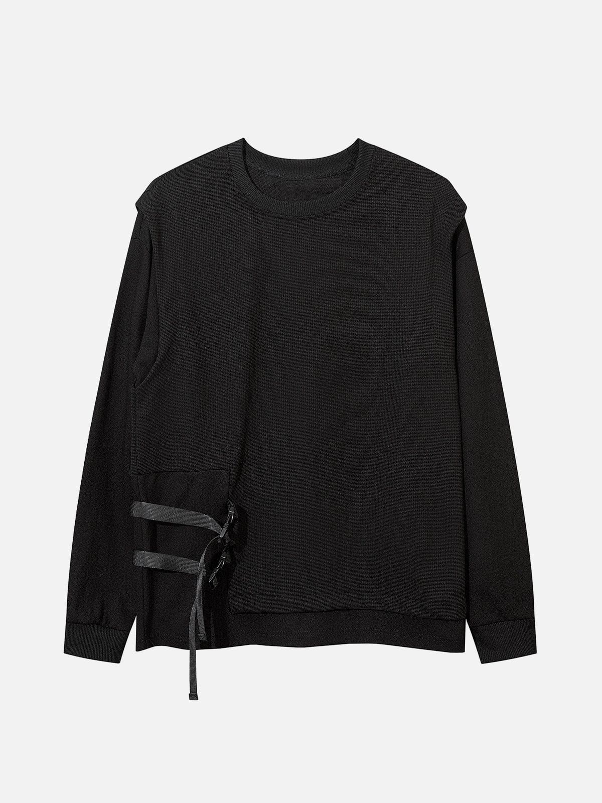 Patchwork Bag Buckles Sweatshirt sold by Yugen Theory product image thumbnail 3