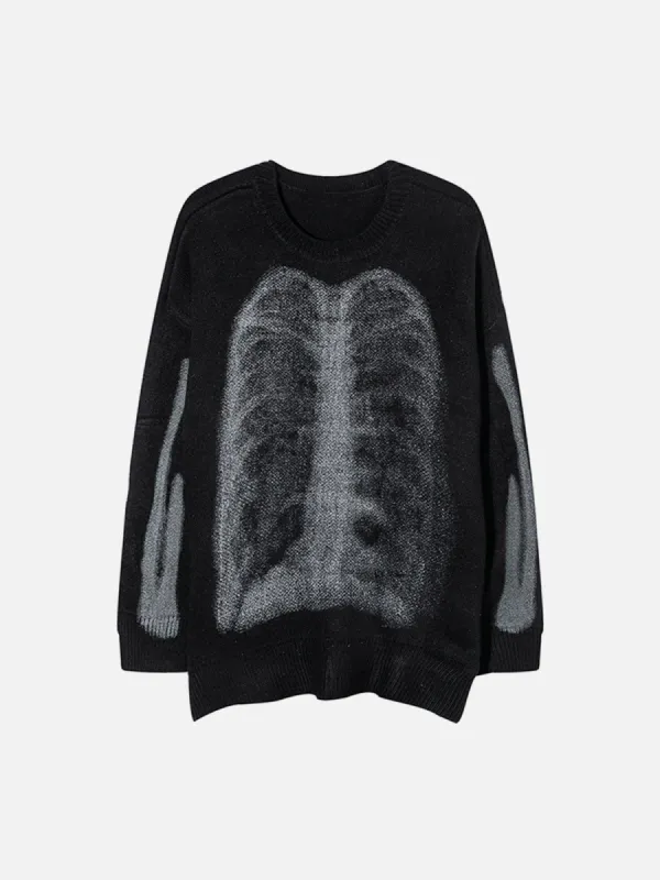 Skeleton Graphic Sweater sold by Yugen Theory