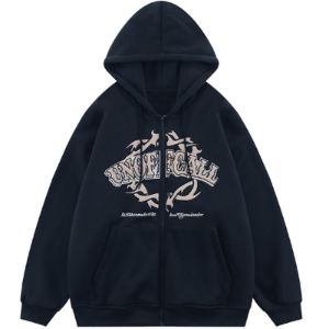 Fleece Zip Up Hoodie Unoffcall sold by Yugen Theory