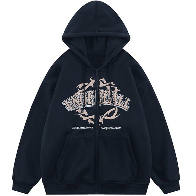 Fleece Zip Up Hoodie Unoffcall sold by Yugen Theory product image thumbnail 4