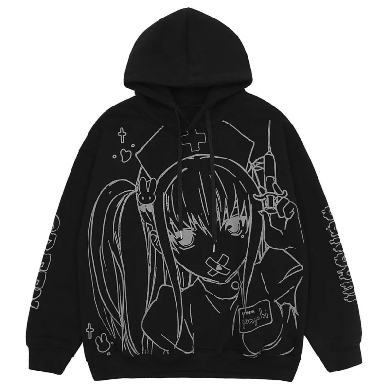 Anime Nurse Girl Print Hoodies sold by Yugen Theory