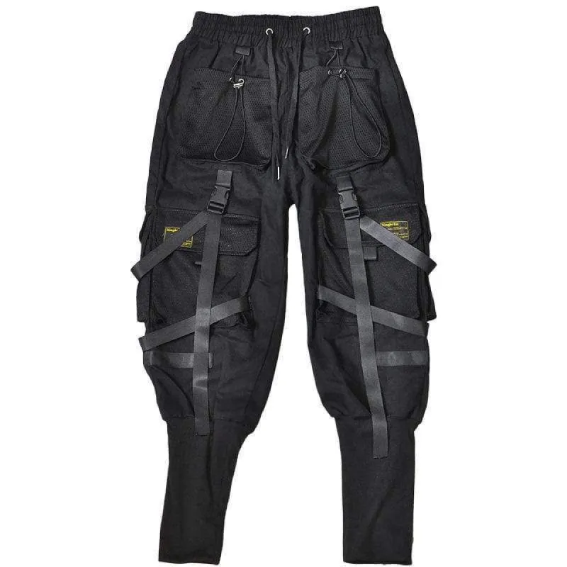 Webbing Dark Black Pants sold by Yugen Theory