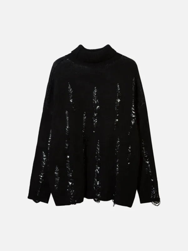 Hole Hollow Turtleneck Sweater sold by Yugen Theory