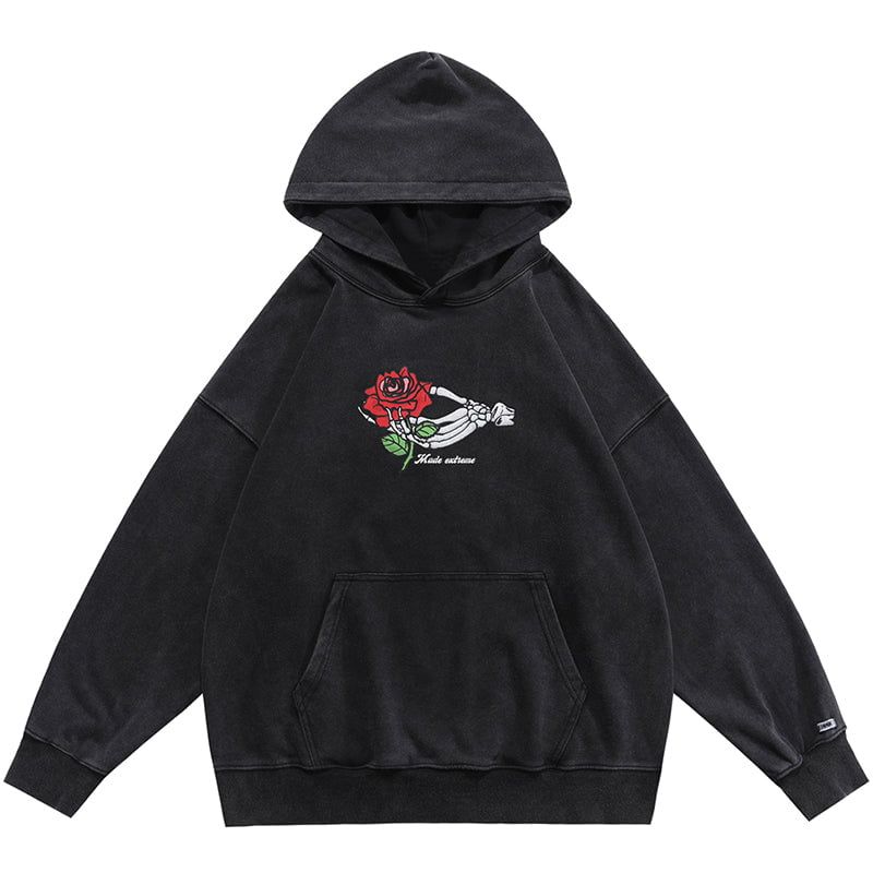 Stylish Hoodie Skull and Rose sold by Yugen Theory