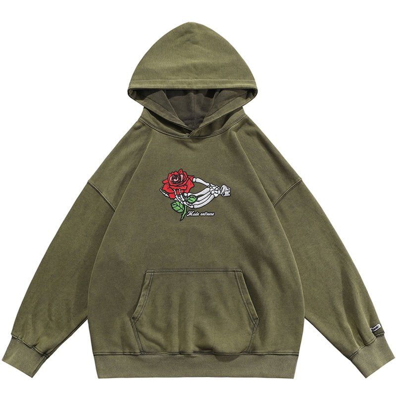 Stylish Hoodie Skull and Rose sold by Yugen Theory product image thumbnail 3