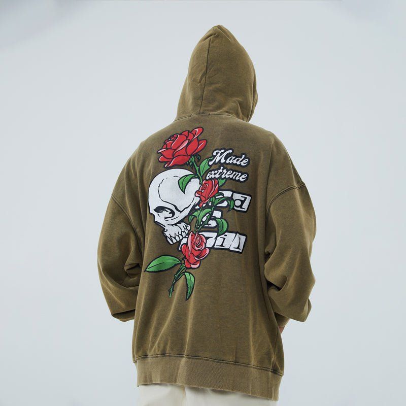 Stylish Hoodie Skull and Rose sold by Yugen Theory product image thumbnail 5