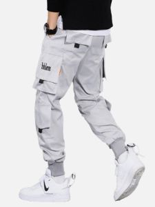 Multi Pockets Embroidery Cargo Pants sold by Yugen Theory