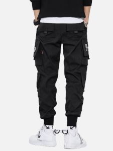 Multi Pockets Embroidery Cargo Pants sold by Yugen Theory