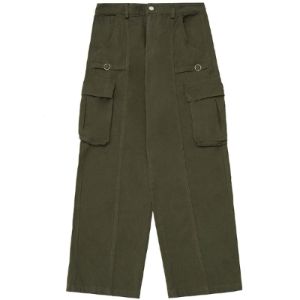 Retro Twill Wide Leg Cargo Pants sold by Yugen Theory
