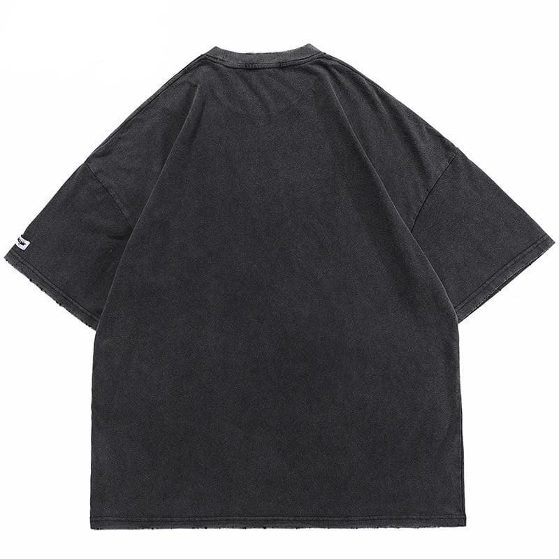 BLACK AIR Destruction Washed Cotton Oversize T-Shirt sold by Yugen Theory product image thumbnail 3