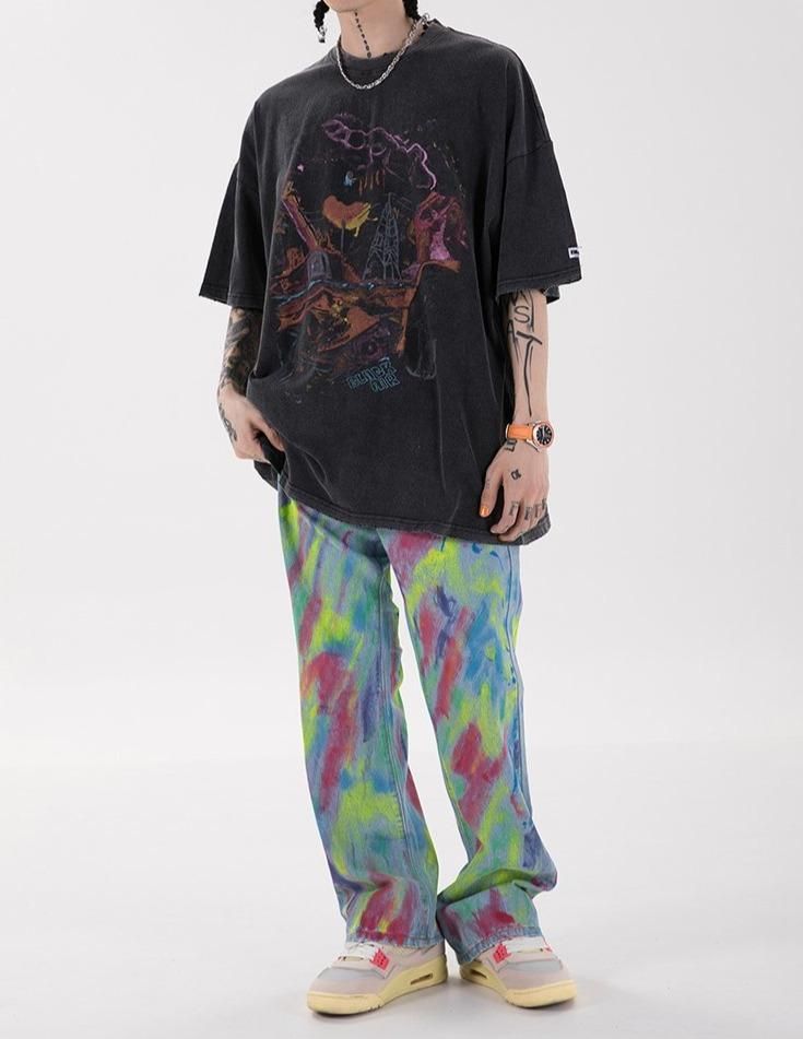 BLACK AIR Destruction Washed Cotton Oversize T-Shirt sold by Yugen Theory product image thumbnail 2