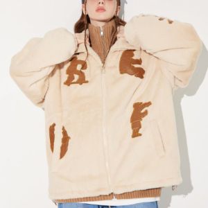 Faux Fur Winter Coat Taijiquan Patchwork sold by Yugen Theory