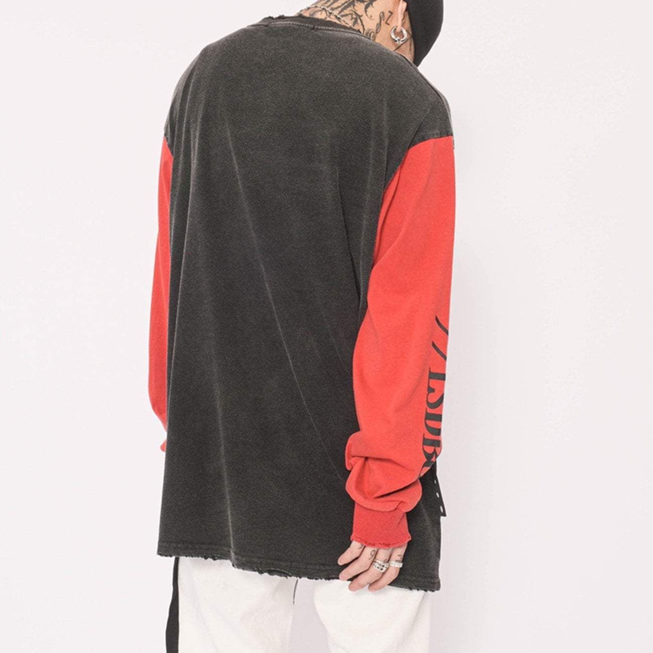 Vintage Color Block Patchwork Sweatshirt sold by Yugen Theory product image thumbnail 4