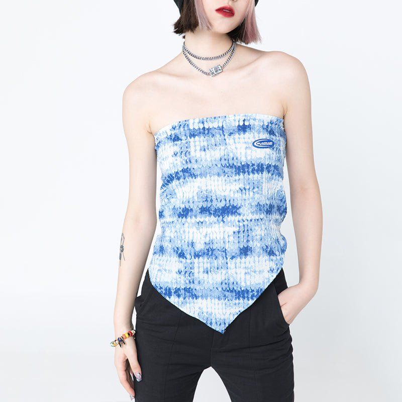 Women's Blue Tube Top sold by Yugen Theory