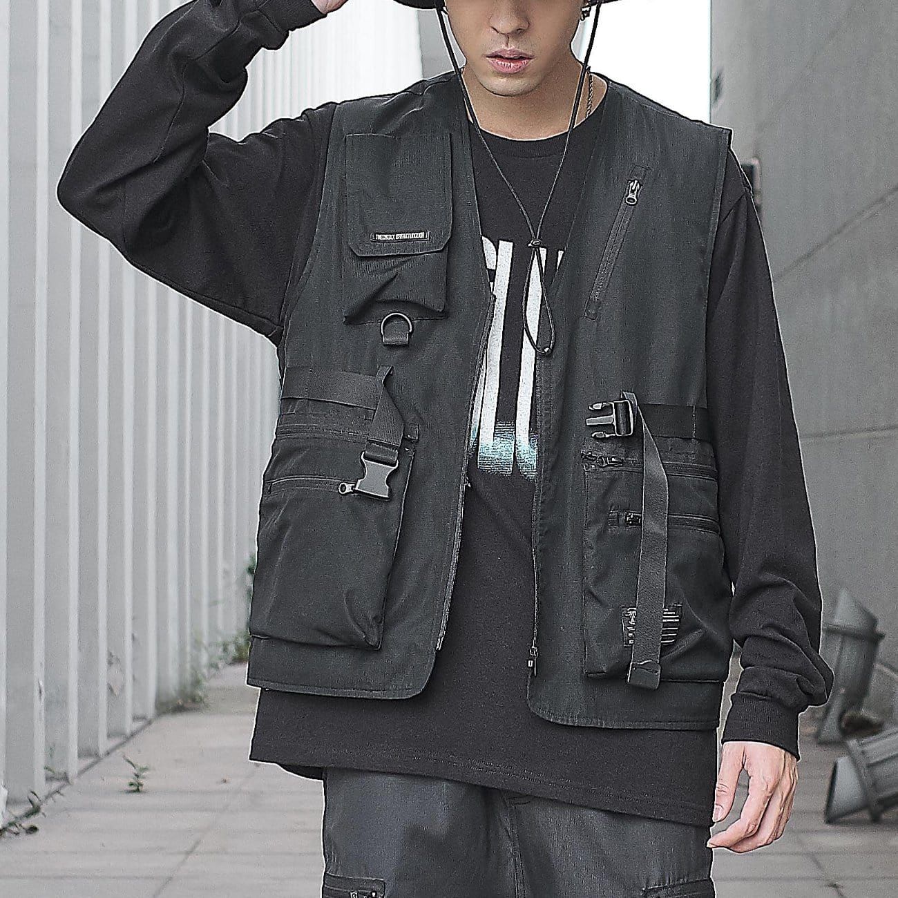 Punk Combat Multi-pocket Ripstop Vest sold by Yugen Theory product image thumbnail 4