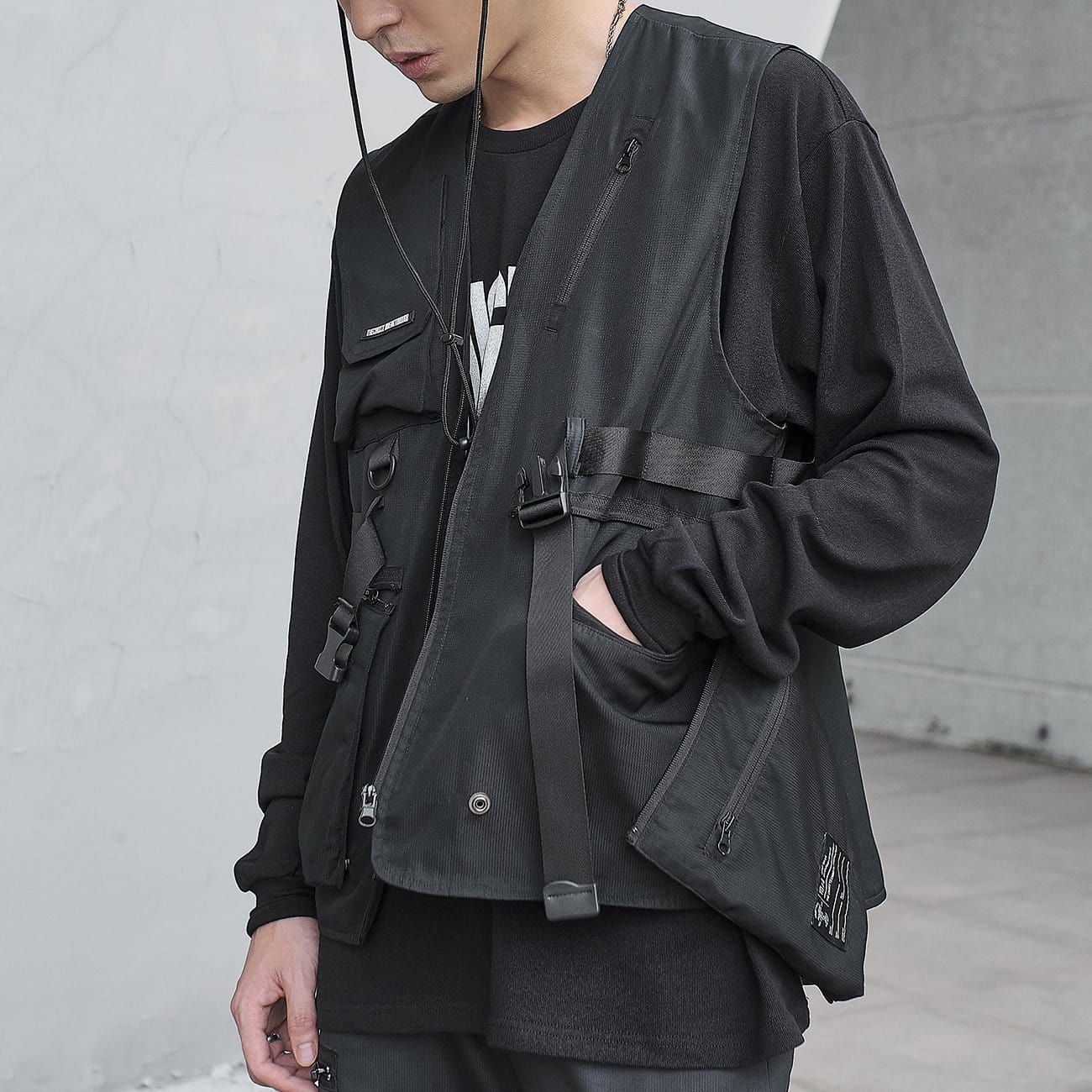 Punk Combat Multi-pocket Ripstop Vest sold by Yugen Theory product image thumbnail 2