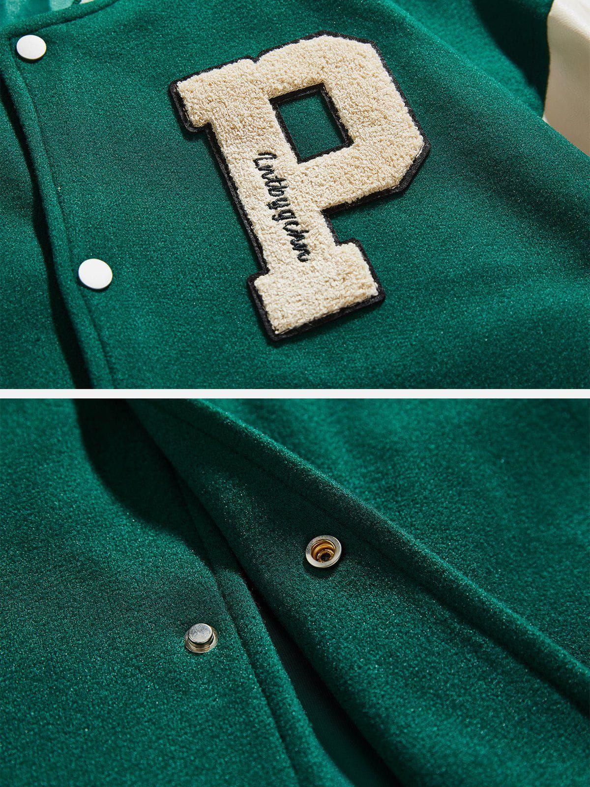 Embroidery Letters Varsity Jacket sold by Yugen Theory product image thumbnail 5