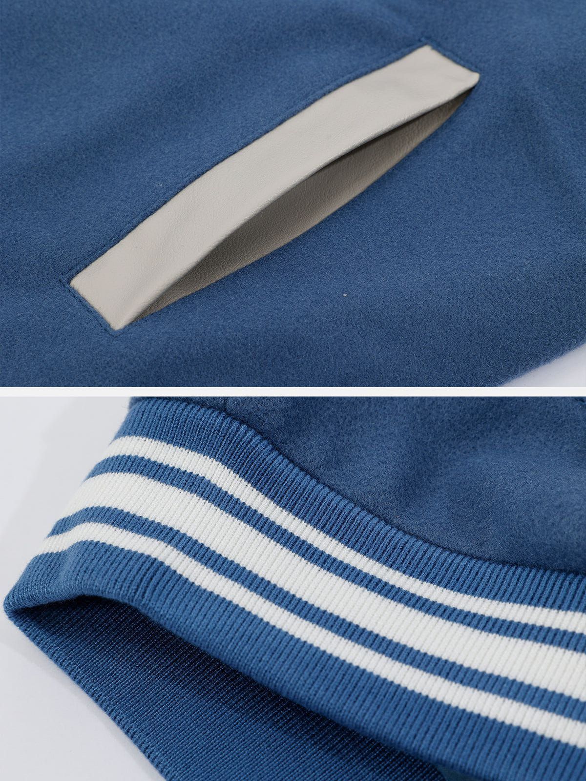 Letter Love Foaming Varsity Jacket sold by Yugen Theory product image thumbnail 5