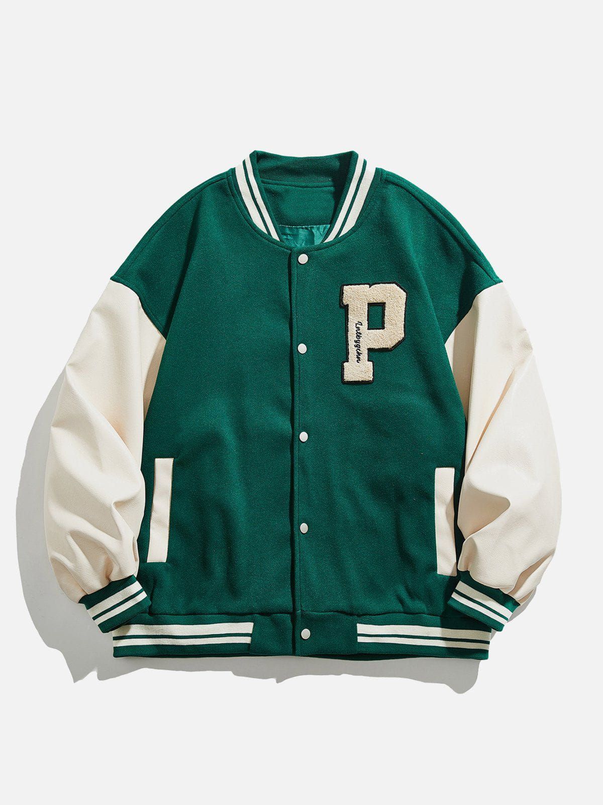 Embroidery Letters Varsity Jacket sold by Yugen Theory