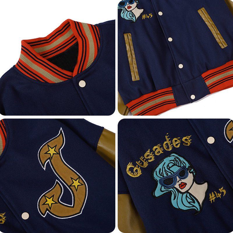 Fancy Letterman Varsity Jacket Gusades sold by Yugen Theory product image thumbnail 5