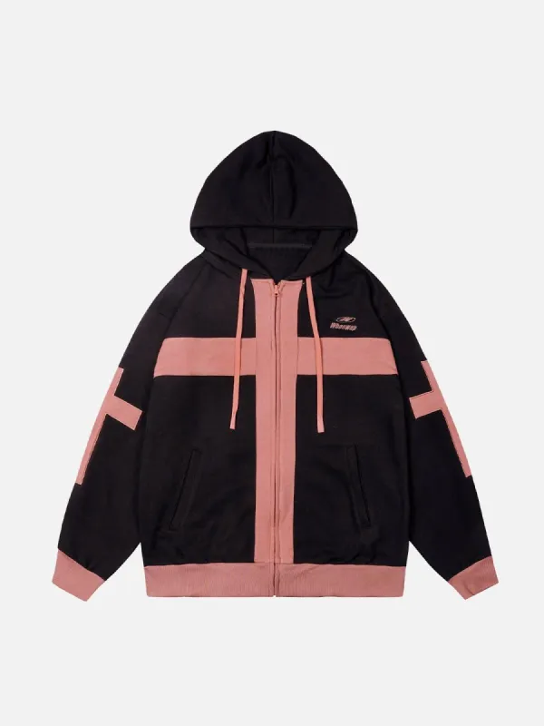 Cross Patchwork Hoodie sold by Yugen Theory