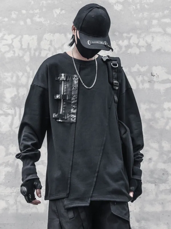 Irregular Patchwork Sweatshirt sold by Yugen Theory