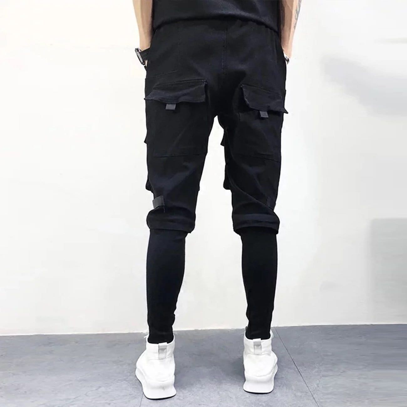 Dark Patchwork Pockets Cargo Pants sold by Yugen Theory product image thumbnail 4