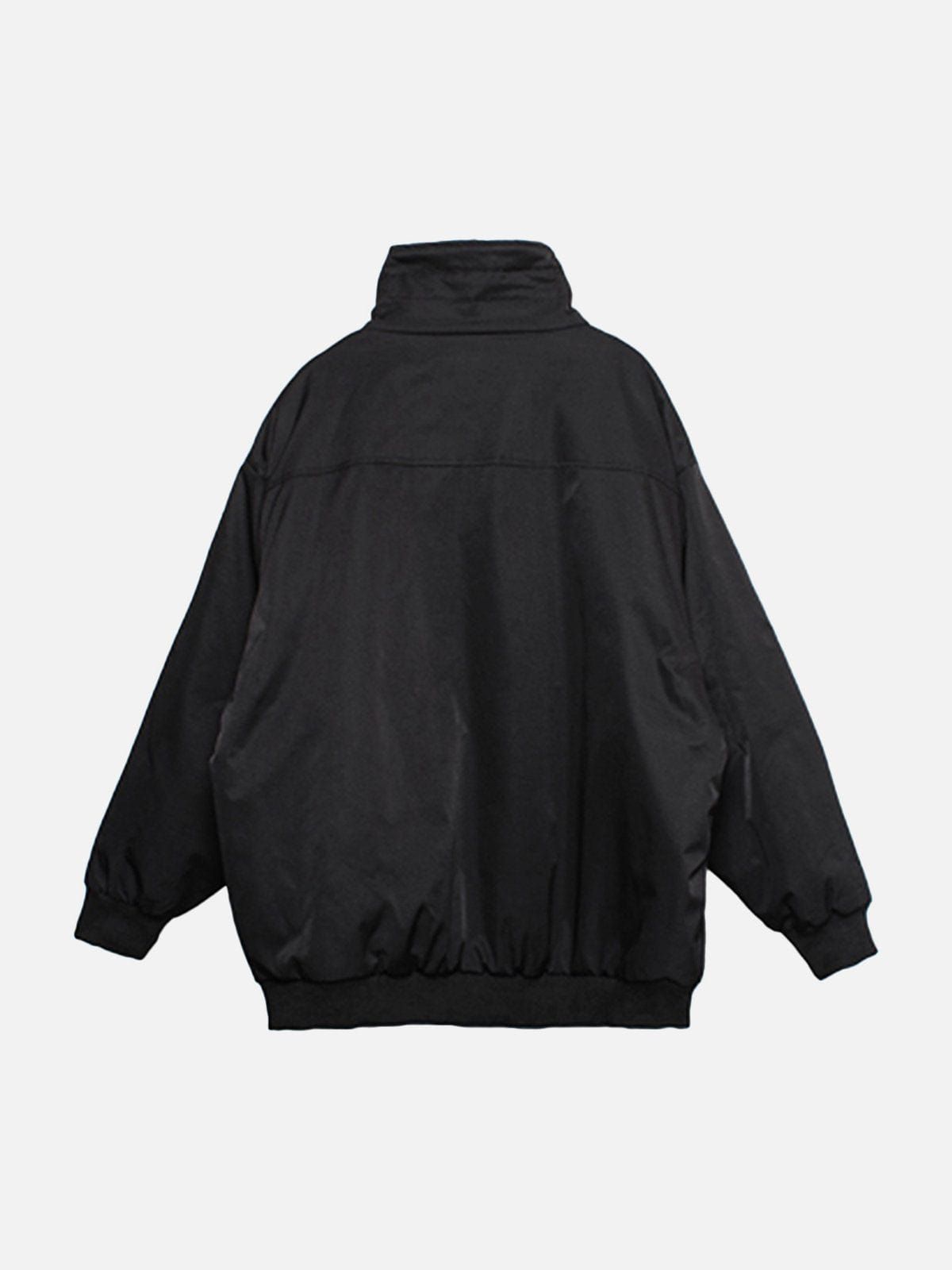 High Collar Patchwork Fake Two Winter Coat sold by Yugen Theory product image thumbnail 2