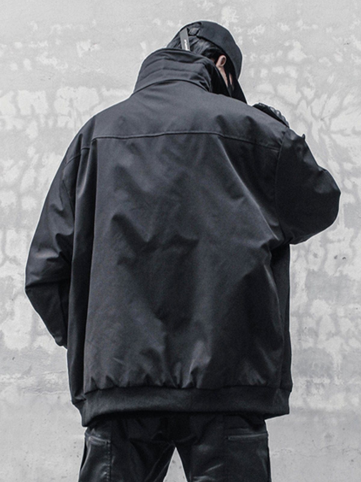 High Collar Patchwork Fake Two Winter Coat sold by Yugen Theory product image thumbnail 5