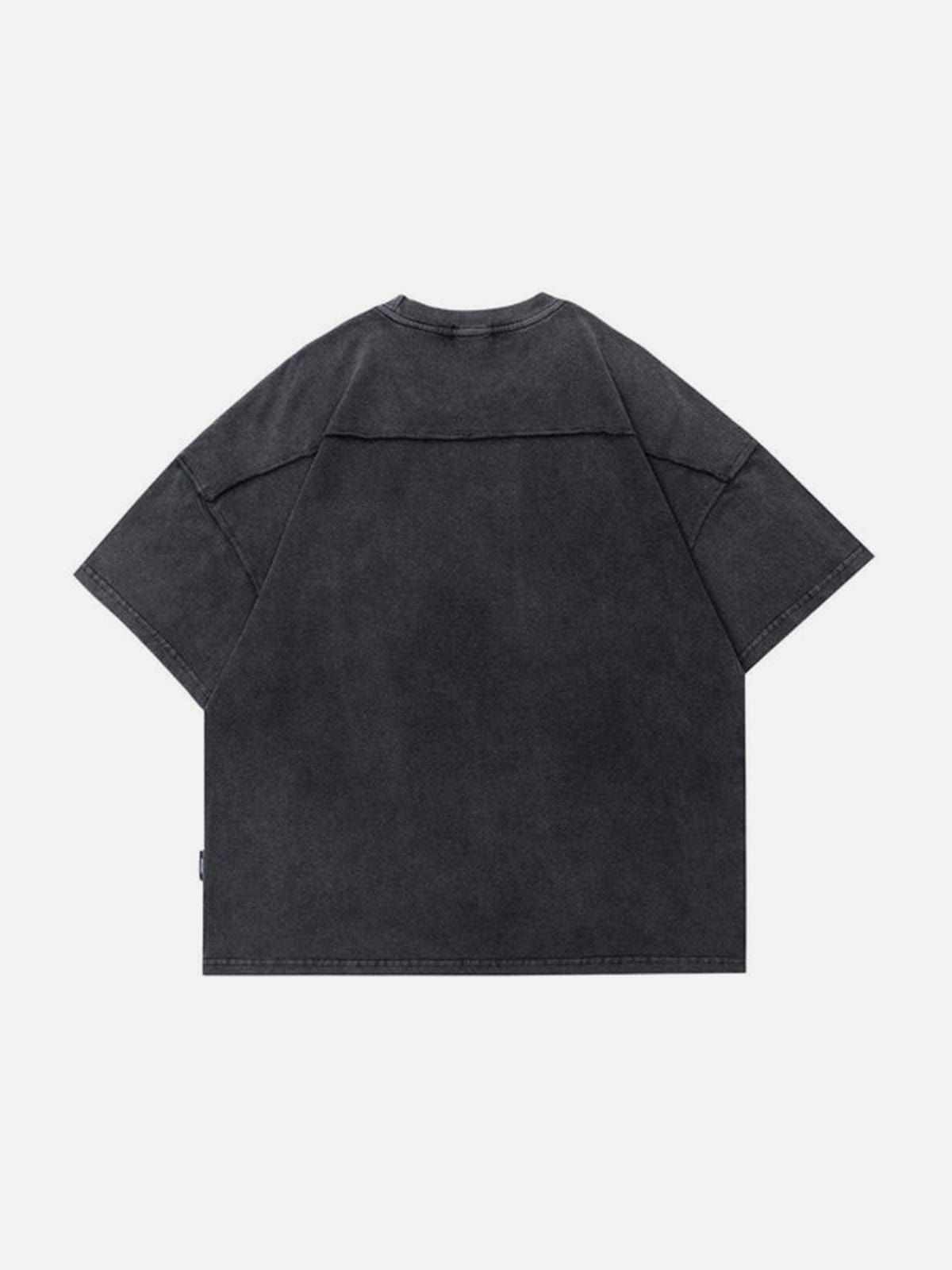 Fuzzy Variant Letters Washed Graphic T-Shirt sold by Yugen Theory product image thumbnail 2