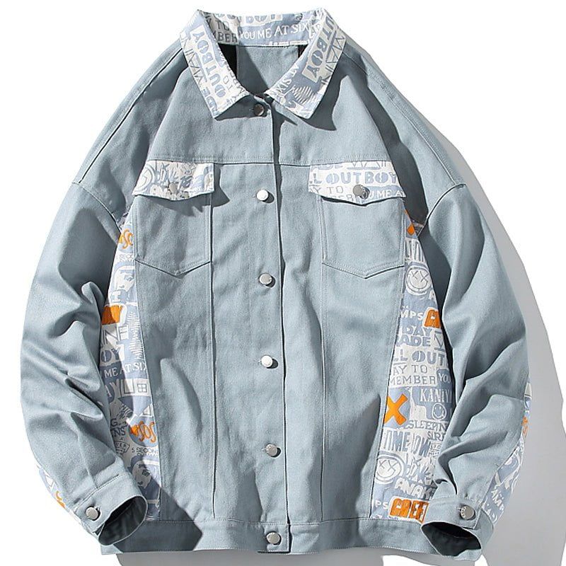 Stylish Denim Jacket Cartoon Graffiti sold by Yugen Theory product image thumbnail 2