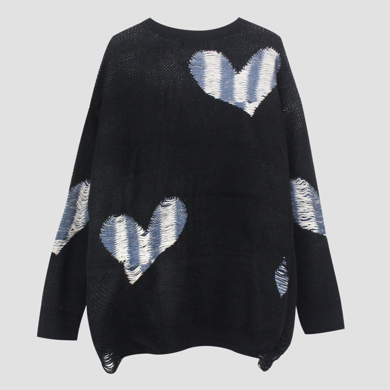 Dark Love Ripped Knitted Sweater sold by Yugen Theory product image thumbnail 2