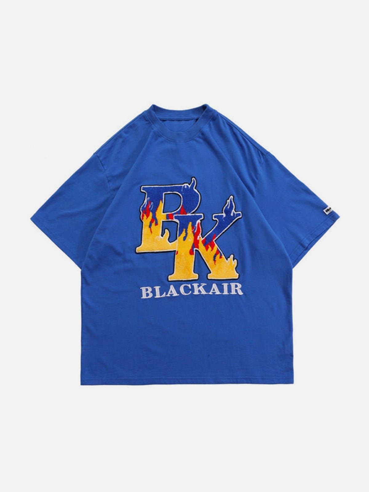 Flame Letters Embroidery T-Shirt sold by Yugen Theory product image thumbnail 4