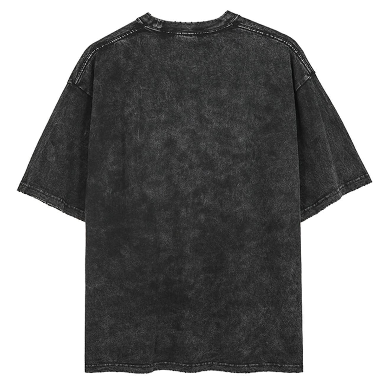 Lightning Eagle Print Washed T-Shirt sold by Yugen Theory product image thumbnail 2