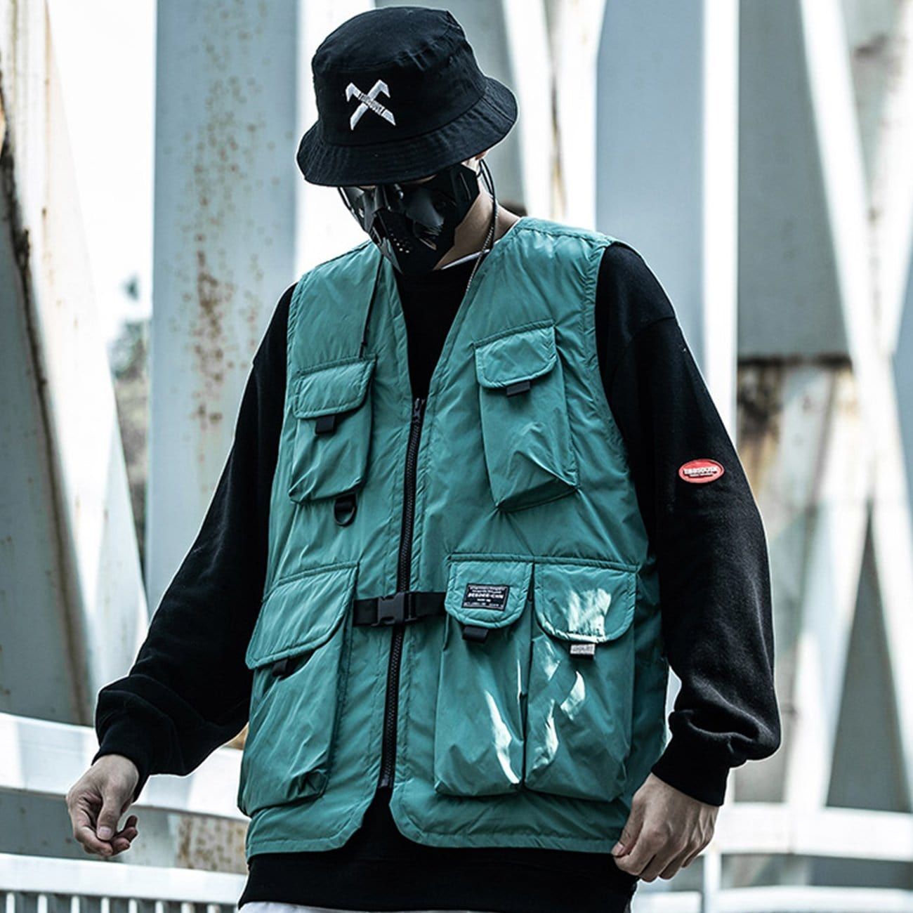 Multi-pocket Cotton Vest sold by Yugen Theory product image thumbnail 4