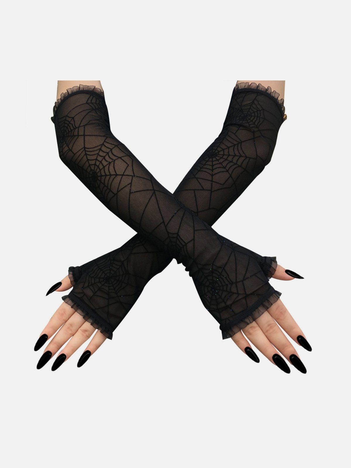 Spider Web Mesh Gloves sold by Yugen Theory product image thumbnail 2