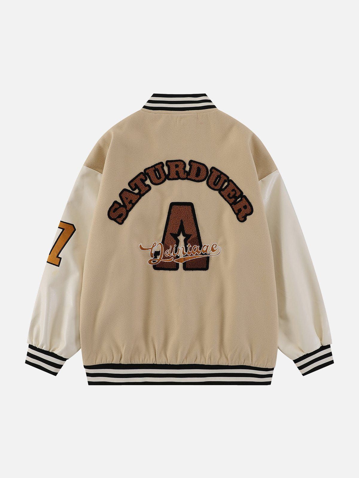 Flocking Letters A Varsity Jacket sold by Yugen Theory