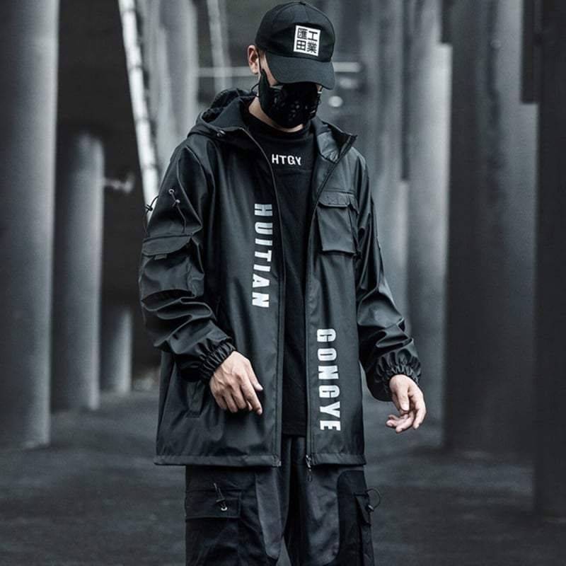 Combat Black Cargo Techwear Jacket sold by Yugen Theory product image thumbnail 3