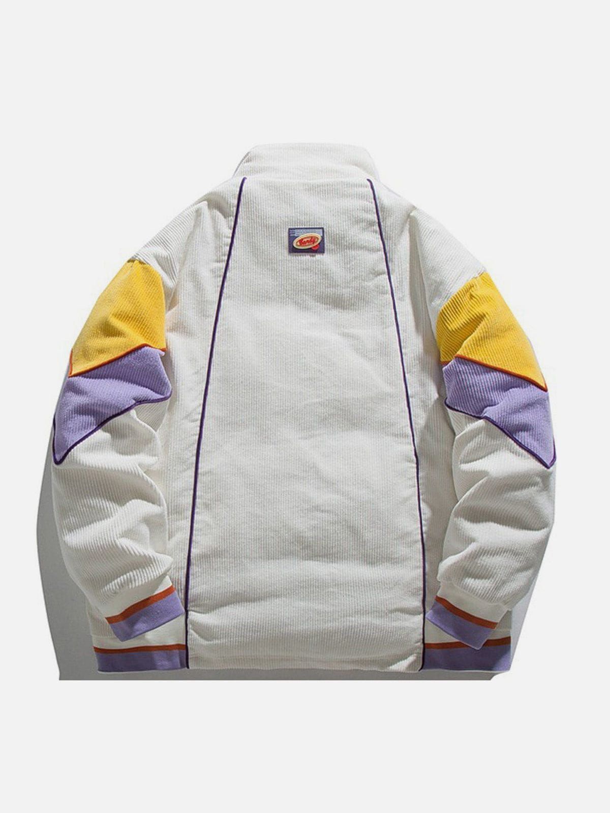 Patchwork Contrast Winter Coat sold by Yugen Theory product image thumbnail 2