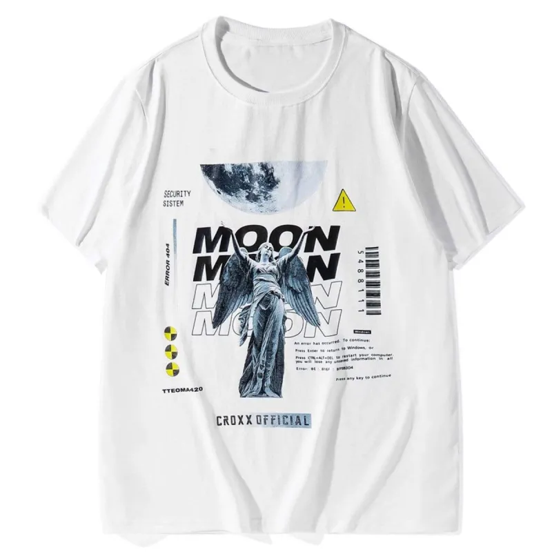Dark Angel Sculpture Print Cotton T-Shirt sold by Yugen Theory