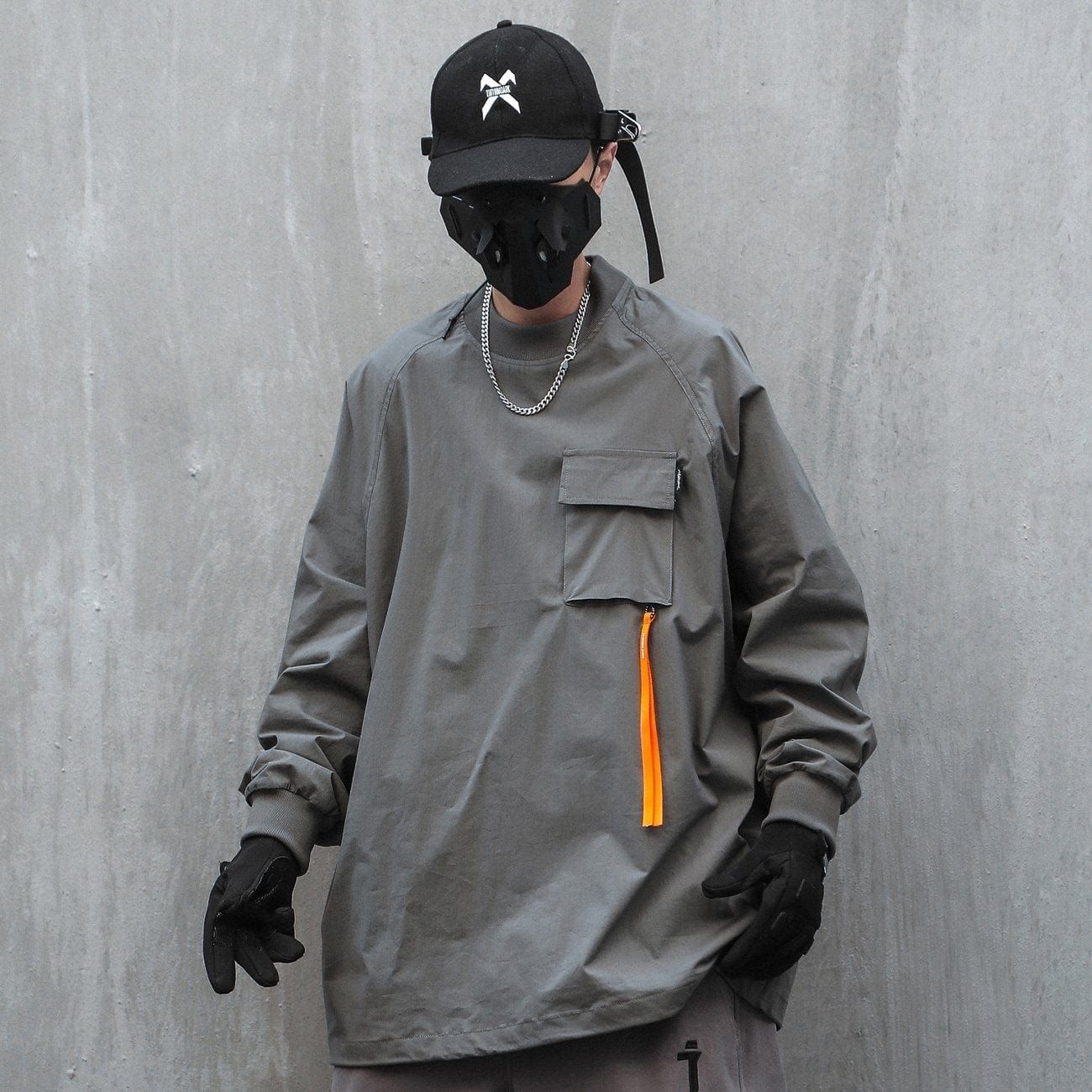 Solid Color Patchwork Pocket Sweatshirt sold by Yugen Theory product image thumbnail 4