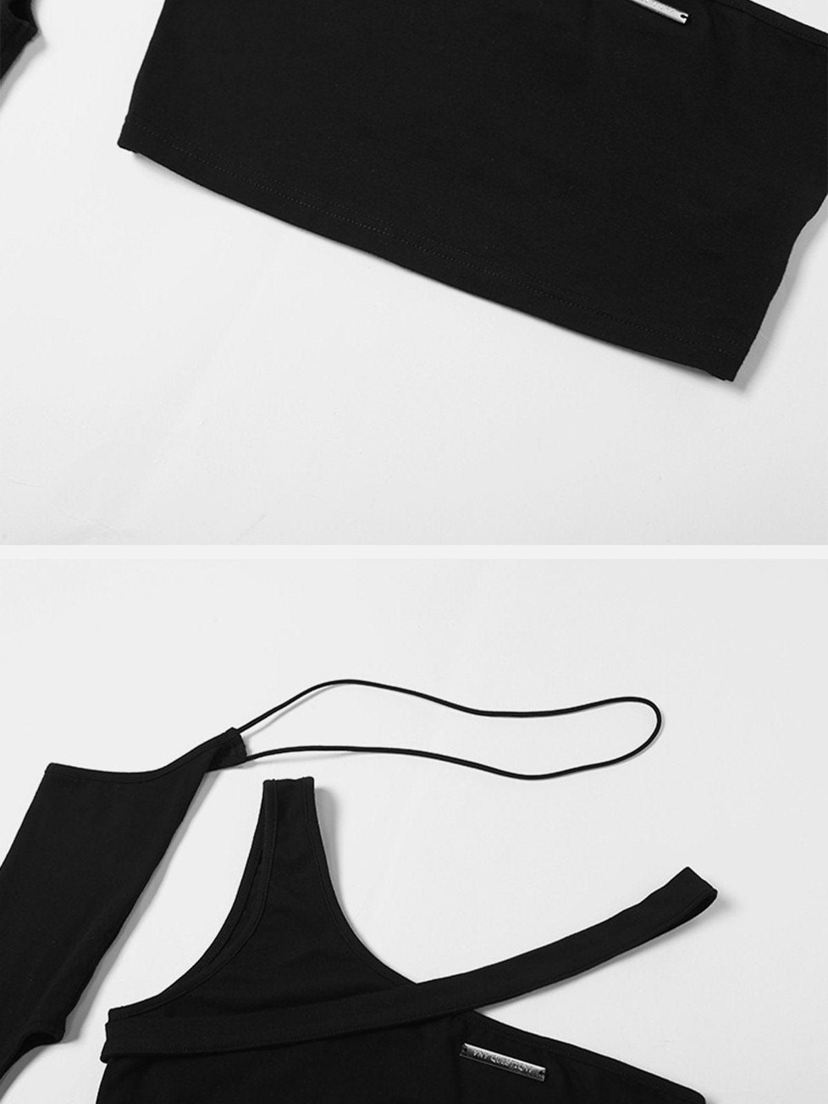 Single Shoulder Short Sleeve Shirt sold by Yugen Theory product image thumbnail 4