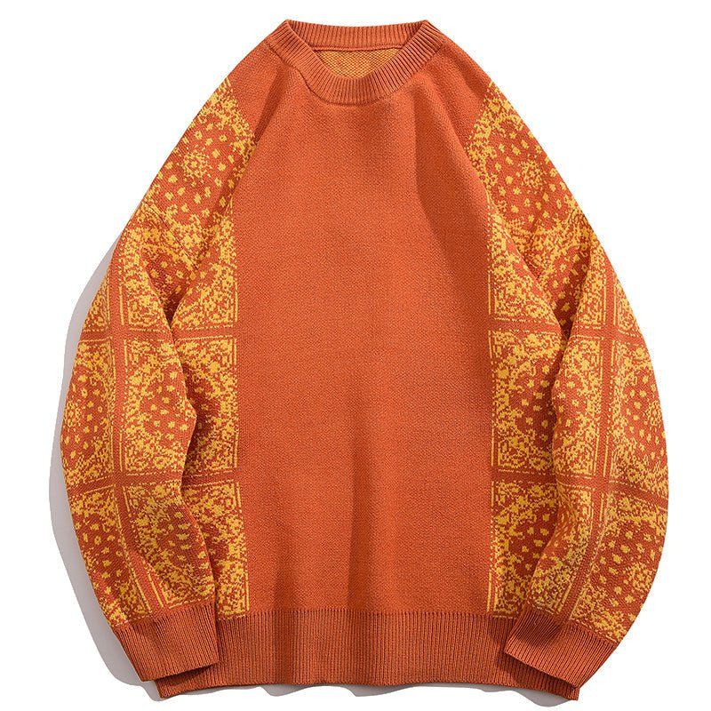 Patchwork Bandana Knitted Sweater sold by Yugen Theory