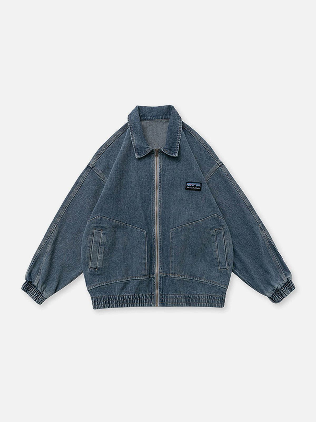 Distressed Solid Color Denim Jacket sold by Yugen Theory