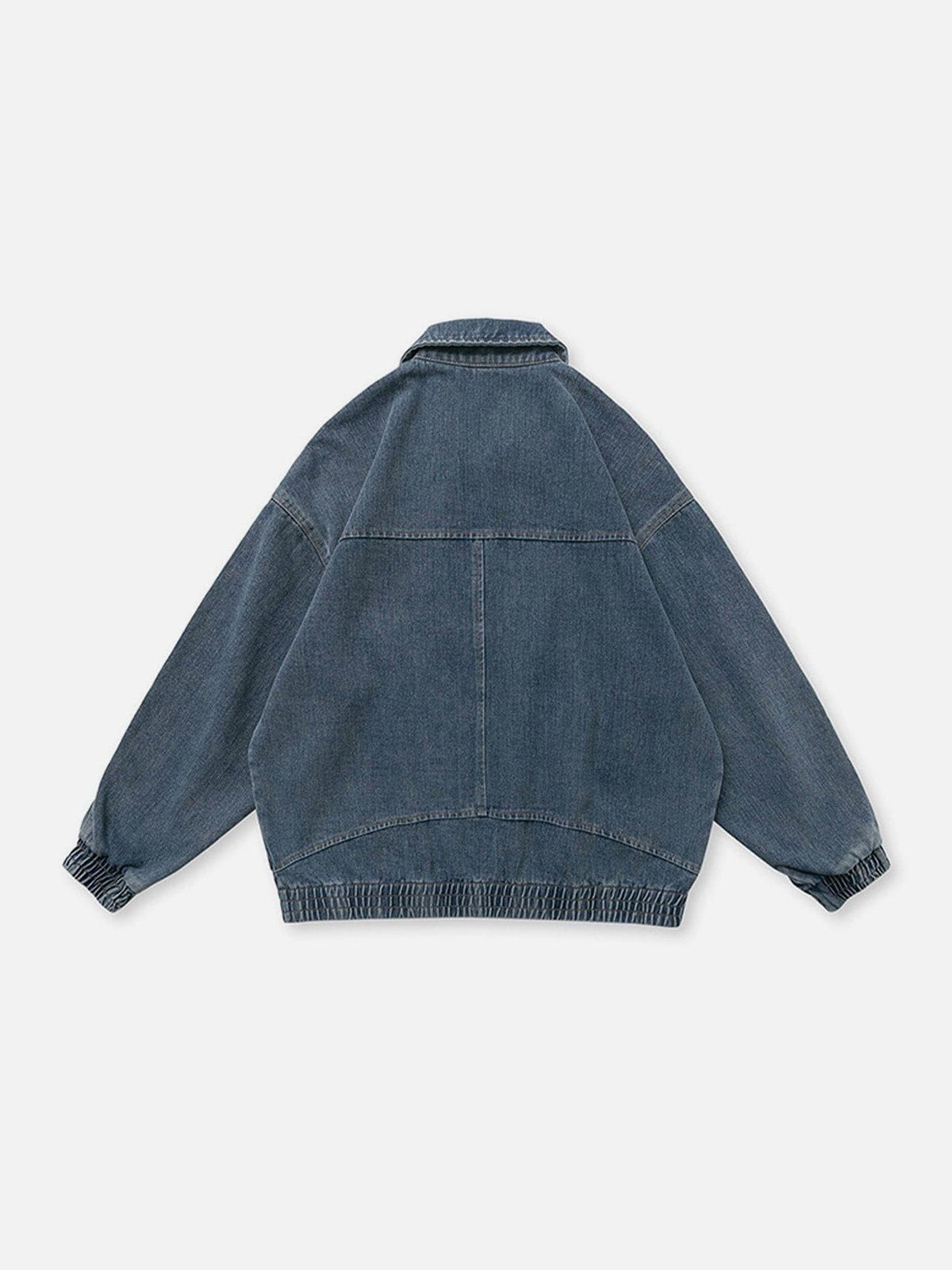 Distressed Solid Color Denim Jacket sold by Yugen Theory product image thumbnail 2