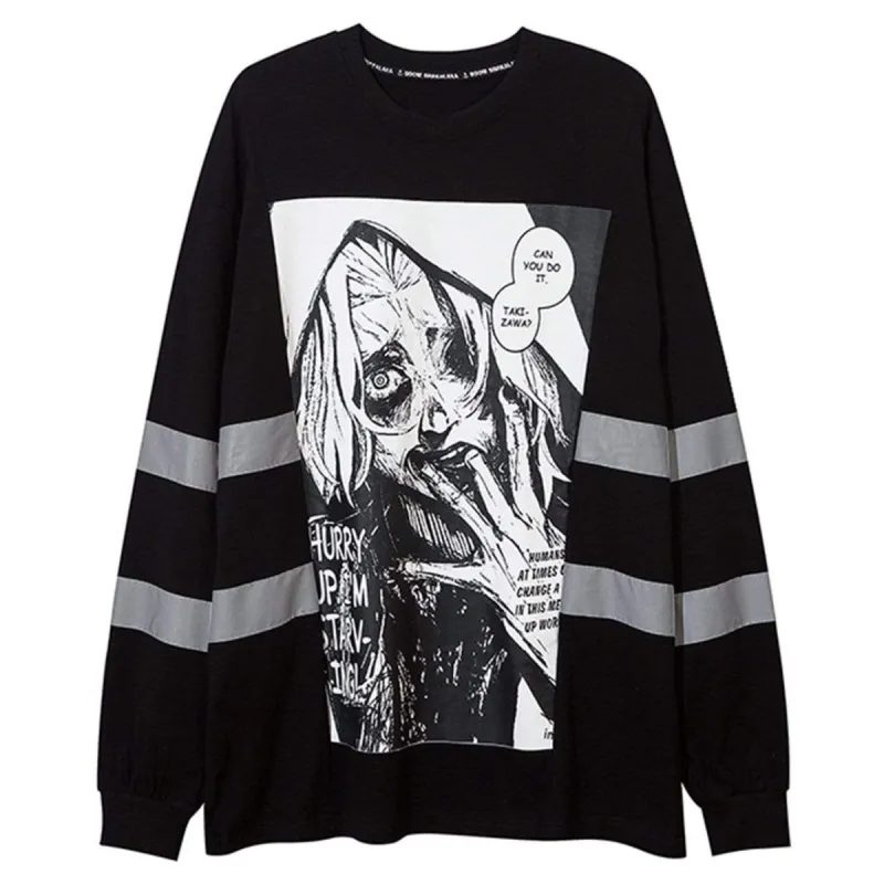Dark Reflective Demon Graphic Sweatshirt sold by Yugen Theory