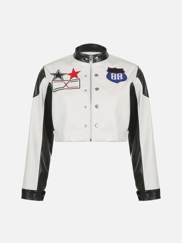 Patchwork Racing Jacket sold by Yugen Theory